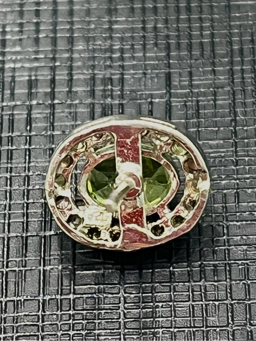 Sapphire 1.5ct Peridot 14KGP Earrings - Picture 5 of 6